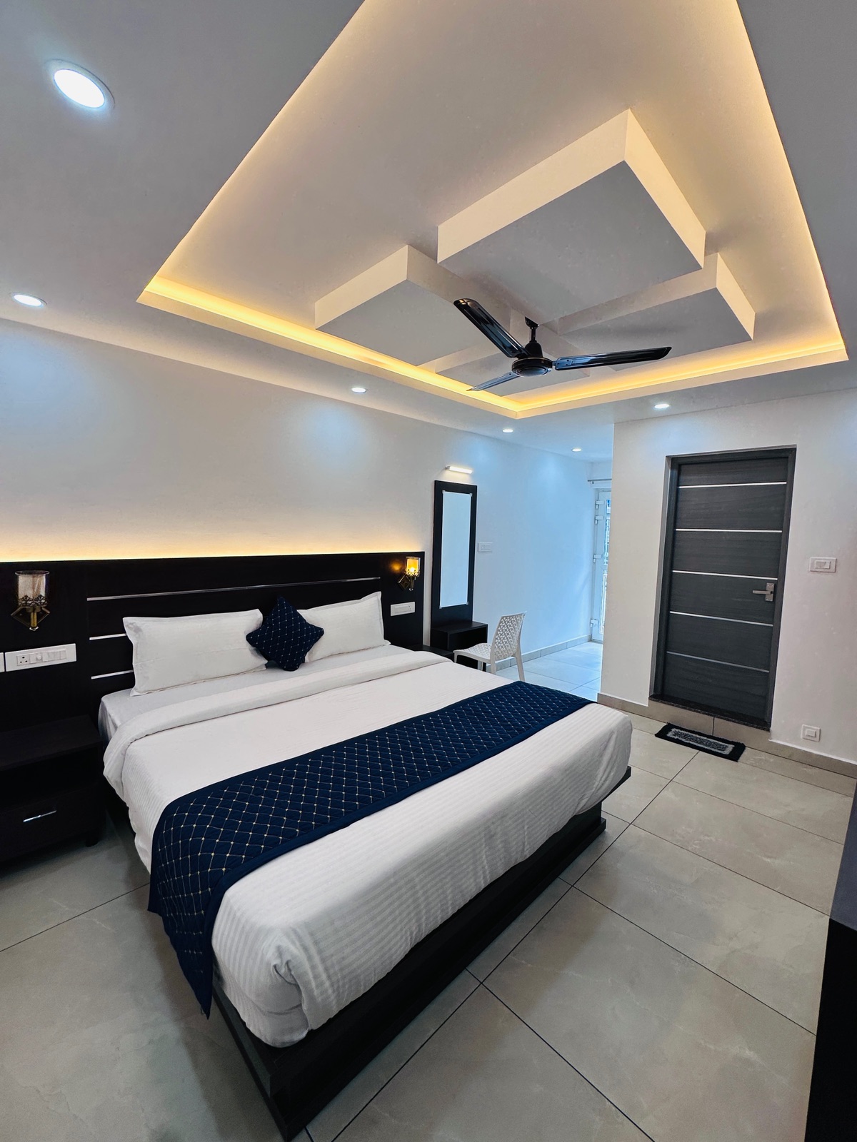 Inside a G Mount Luxury super deluxe room in daylight