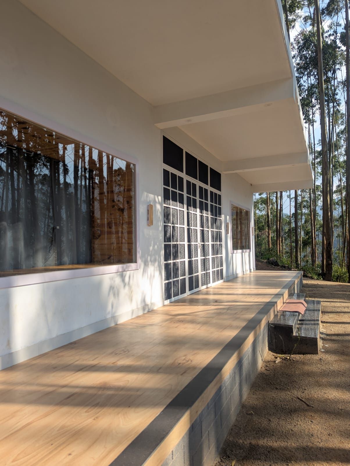 Wooden deck outside Chalet Villa