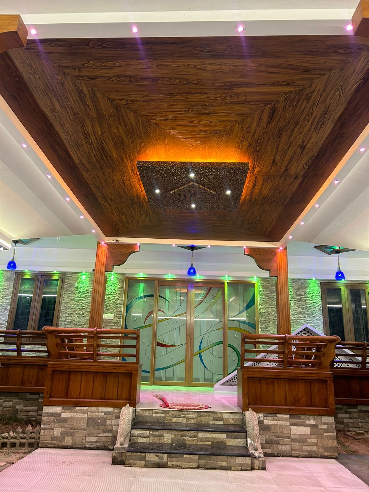 Front veranda and glass doors at Mountain Breeze